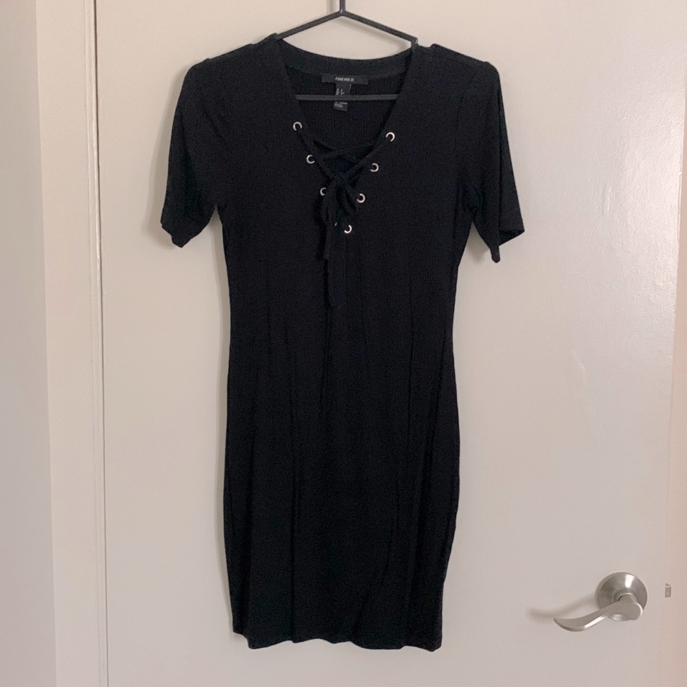 Forever 21 Lace up Bodycon Dress